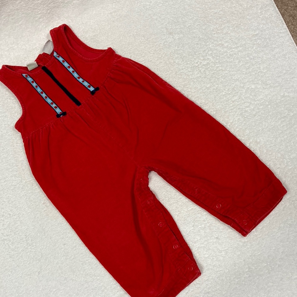Vintage Sesame Street red corduroy overalls size 2t
